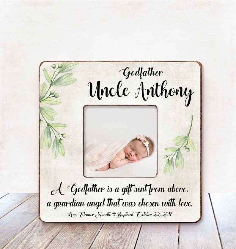 Godfather Gift Baptism Gift Godfather Christening Gift Godfather Frame Godparents gift from Godchild Personalized Picture Frame baptism gift
