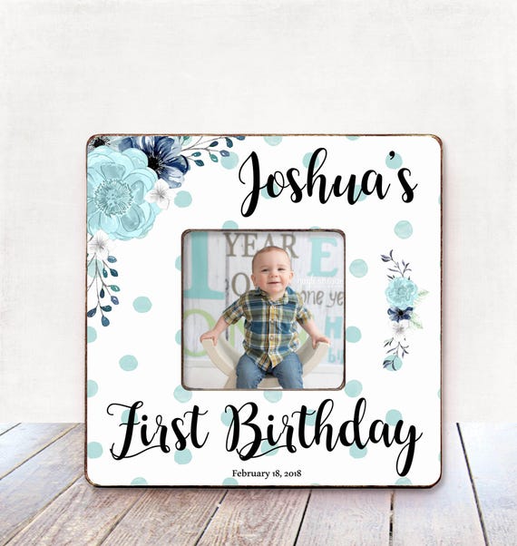 FIRST BIRTHDAY BOY Gift First Birthday Picture Frame First | Etsy