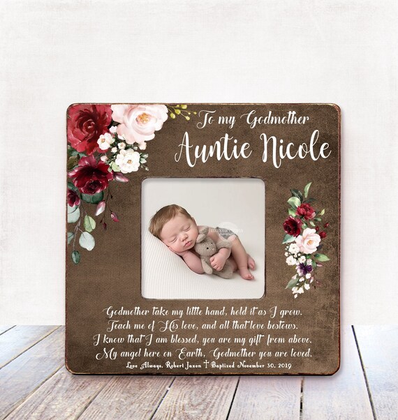 Godmother Frame Godmother Gift Godparent Gift Baptism Gift Etsy