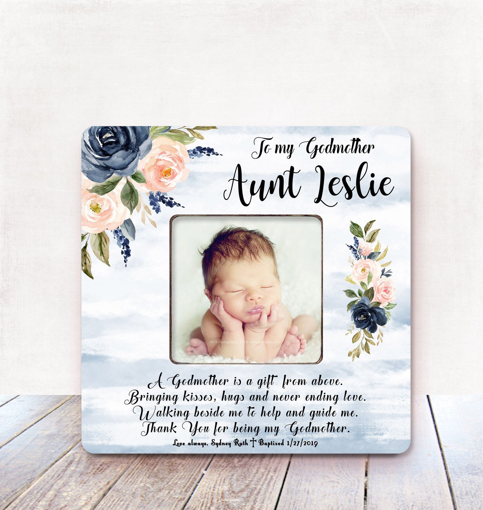 Godmother Frame Godmother Gift Godparent Gift Baptism Gift Etsy