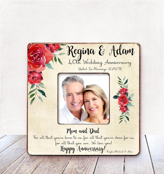 40th wedding anniversary gifts for mum and dad
