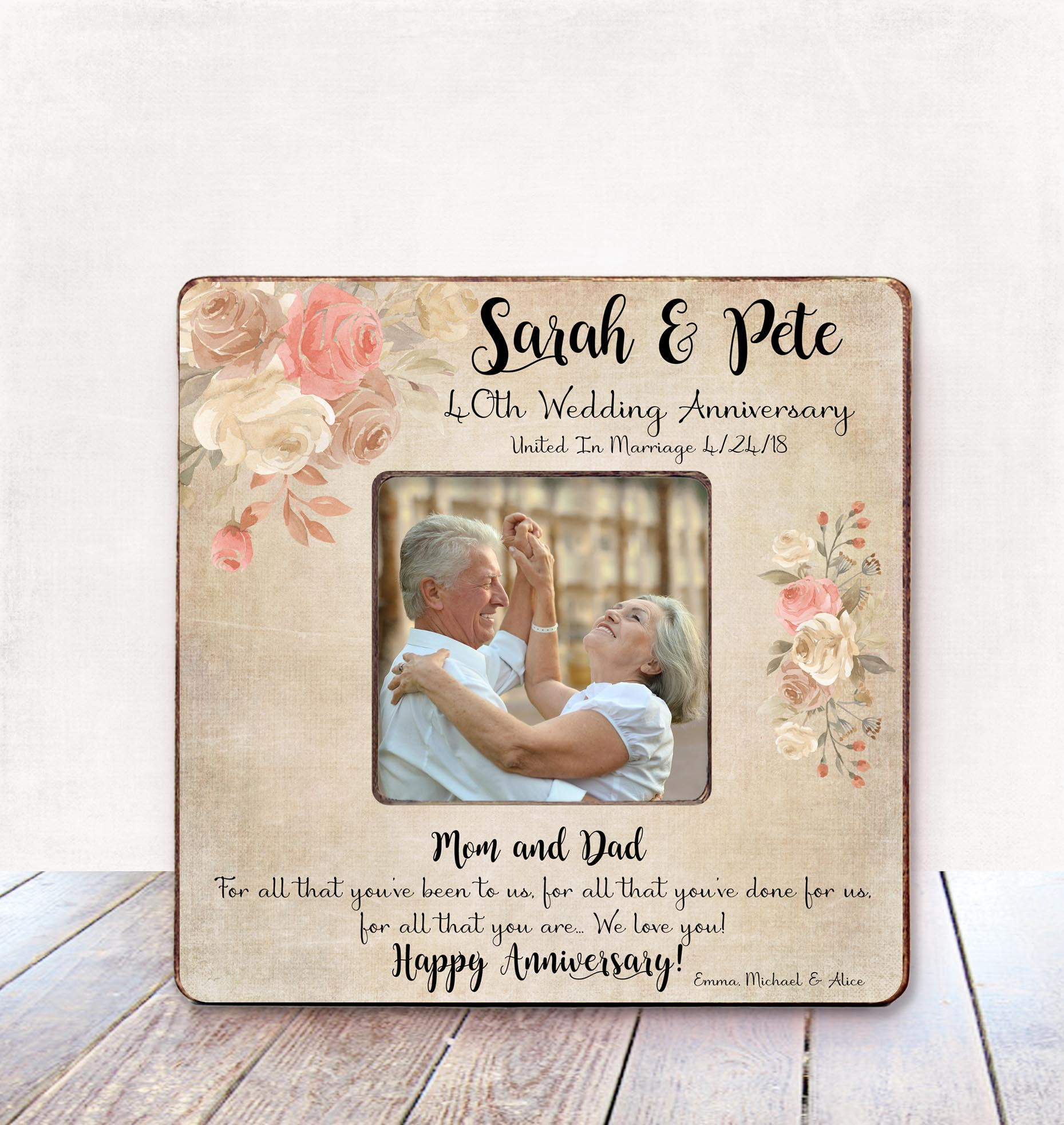 Pas Anniversary Gift 40th Wedding 50