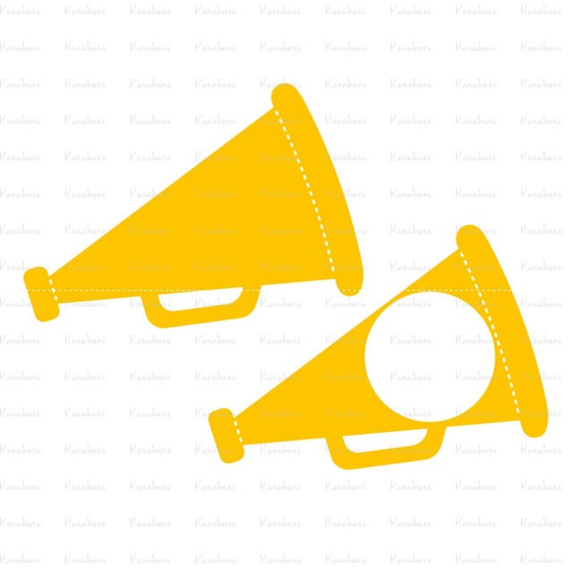 Megaphone Monogram SVG Cheer megaphone svg dxf ai png files Etsy