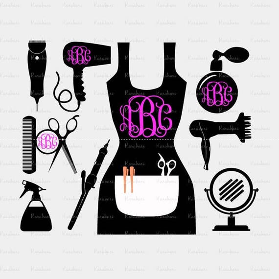 Download Hairdresser SVG Hairdresser Tools SVG Dxf Eps Png Ai Crab | Etsy