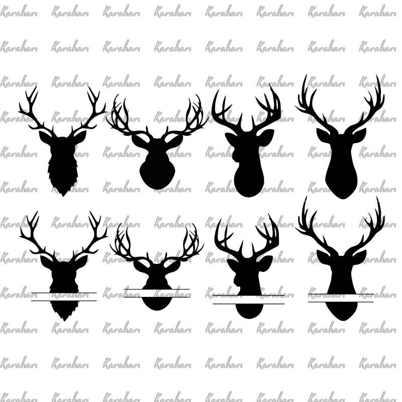 Deer Monogram Svg Free - Layered SVG Cut File