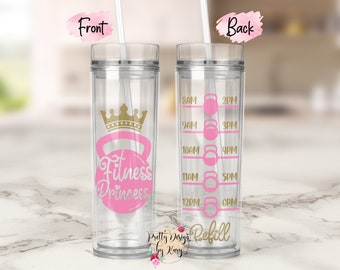 Fitness Water Bottle | Personalized Water Bottle | Water Bottle Tracker | Fitness Tumbler | Motivational Water Bottle | Fitness Tracker