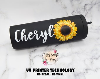 Sunflower Tumbler | Sunflower Cup | Sunflower Water Bottle |  Personalized Sunflower Bottle | Sunflower Gift | Gift For Her | Sister Gifts