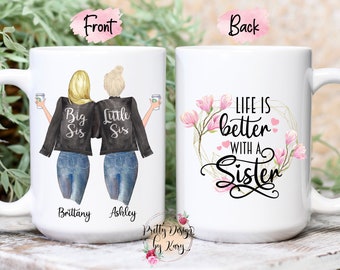 Sisters Mug | Best Sisters Gift | Best Friend Mug | Sister Mug Personalized| Big Sister Gift | Long Distance Sister Gift | Gifts For Sister