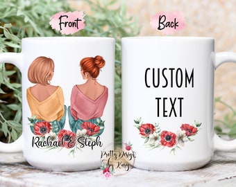 Custom Best Friend Mug | Best Friend Gift | Friendship Gift | Long Distance Gift | Custom Girls Mug | Besties Gift | Bff Mug | Sister Mug