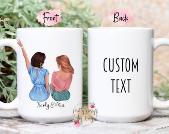 Custom Sister Mug | Custom Best Friend Mug | Personalized Best Friend Gift | Sister Gift | Friendship Mug | Custom Girls Mug | Sister Mugs