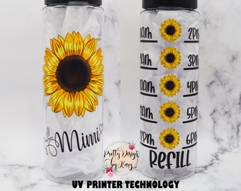 Sunflower Water Bottle | Sunflower Tumbler | Sunflower Cup | Motivational Water Bottle | Sunflower Gifts | Best Friend Gift | Custom Tumbler