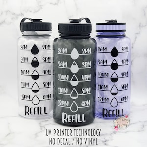 Water Bottle Tracker Motivational Water Bottle Water Bottle With Hourly Time Tracker Time Stamp Water Tracker Tumbler image 1