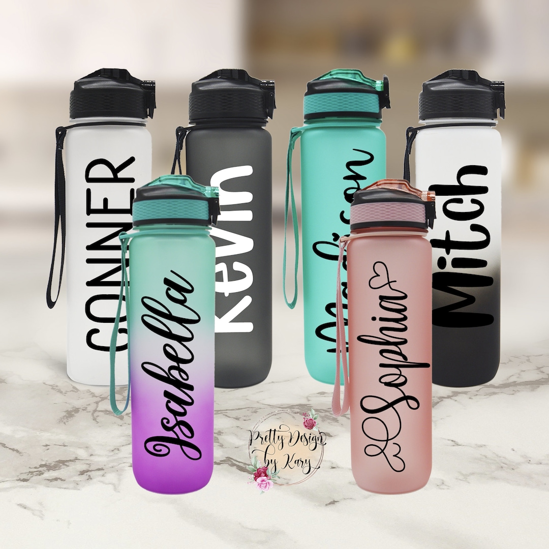 Custom Water Bottle | Water Bottle With Straw | Personalized Water ...
