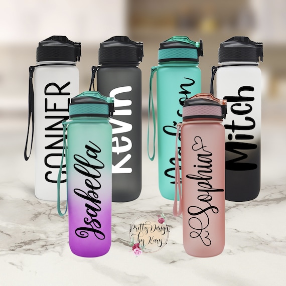 Custom Water Bottle | Water Bottle With Straw | Personalized Water Bottle | Custom Tumbler | Water Bottle Tracker | Personalized Tumbler