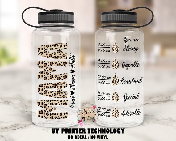 Mama Water Bottle Mama Tumbler Leopard Water Bottle Leopard Tumbler Name Water  Bottle Water Bottle Tracker Motivational Bottle 