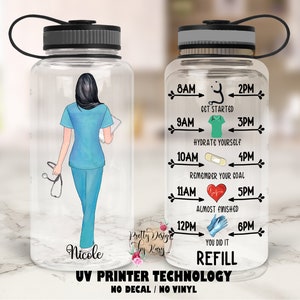 Nurse Tumbler | Nurse Water Bottle | Nurse Gifts | RN Gift | Nurse Graduation Gift | Motivational Water Bottle | New Nurse Gift | BSN Gift