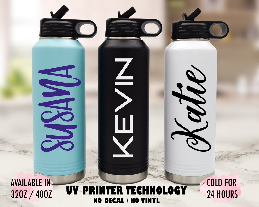 Custom Water Bottle | Water Bottle With Straw | Name Water Bottle ...