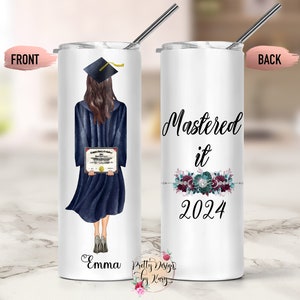 Graduation Gift | Mastered It Tumbler | Graduation Tumbler | Master Degree Wine Tumbler | Mastered It Mug | Graduation Class Of 2024 | Grad