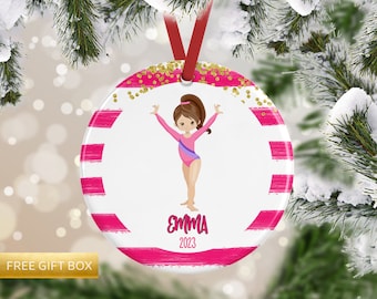 Gymnastics Ornament | Christmas Ornament | Personalized Girl Gymnastic Ornament | Gymnast Ornament | Personalized Gymnast | Gymnast Gift
