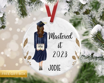 Mastered It Ornament, Graduation Ornament, Graduation Gift, Master Degree, Collage Ornament, Graduation Present, Graduate Ornament, Class of