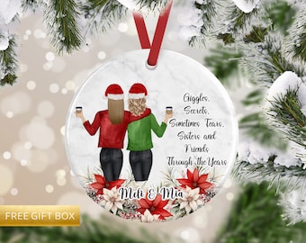 Best Friend Ornament, Custom Ornament, Bestie Ornament, Gift for Best Friend, Sister Ornament, Soul Sister Gift, Gifts for Friends