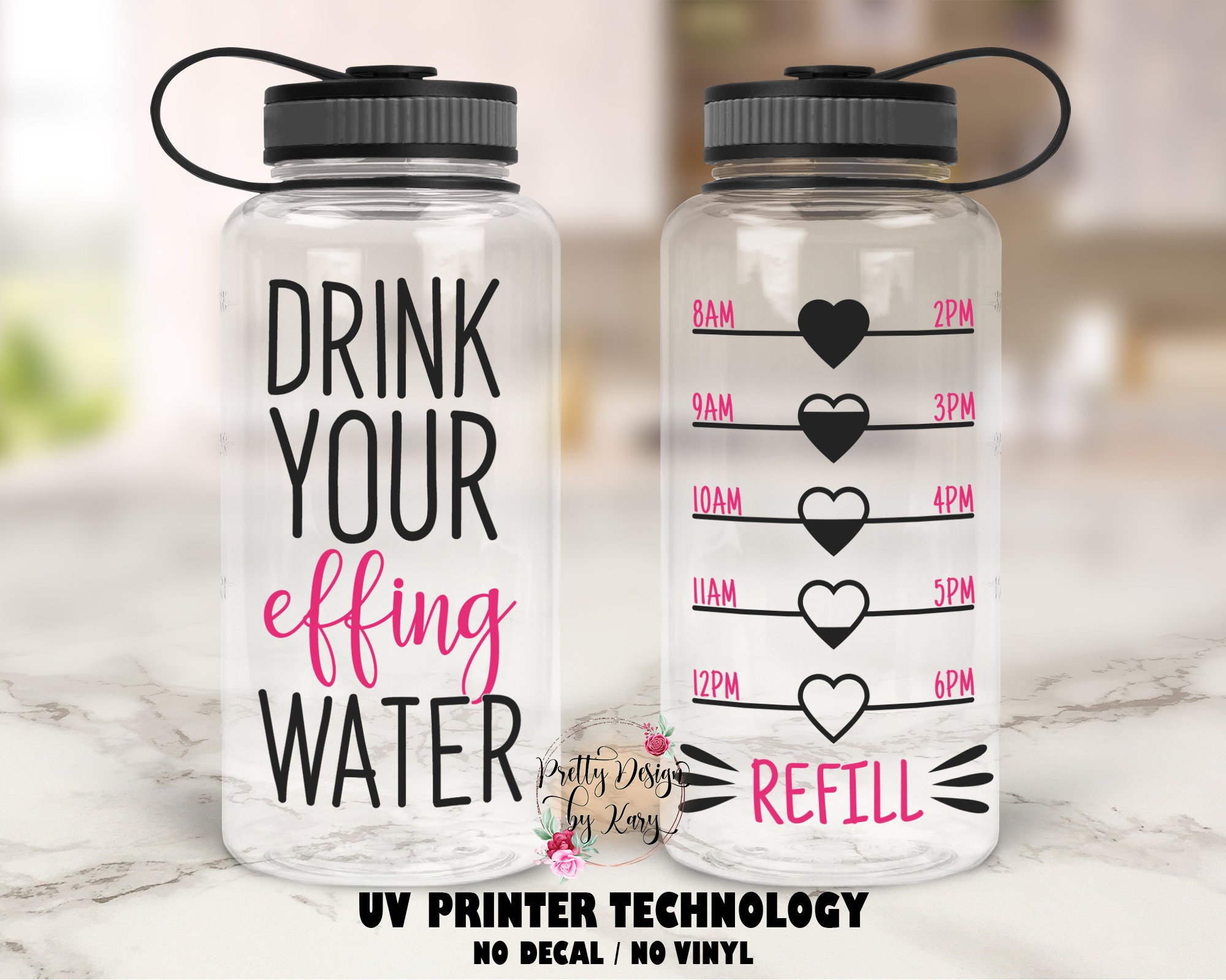 WATER BOTTLE SET , Mason Jar Hydration , (3-Piece Set)