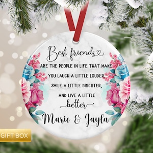 Personalized Friendship Ornament, Best Friend Ornament, Christmas Ornament, Best Friend Gift, Sister Ornament, Sister Gift, Gift For Sister