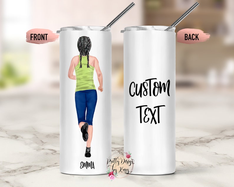 Running Tumbler Gift For Runners Runner Gift Runner Mug Runner Friend Gift Marathon Runner Tumbler Fitness Gift Runner Cup image 1