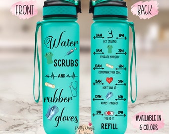 Nurse Gift, Nurse Tumbler, Nurse Water Bottle, Gift for Nurse, Custom Water Bottle, Nurse Cup, Gifts for Nurse, Water Bottle With Straw, RN