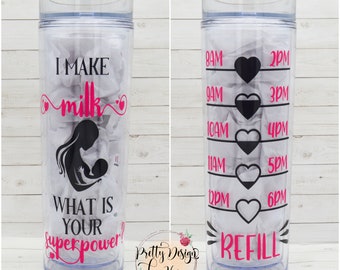 Breastfeeding Tumbler | Breastfeeding Cup | Water Tumbler | Motivation Water Bottle | Water Bottle Track | New Mom Gift | Customized Tumbler