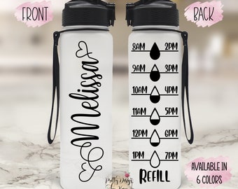 Water Bottle Track | Motivational Water Bottle | Tumbler With Straw | Personalized Water Bottle | Water Tracker Bottle | Christmas Gifts