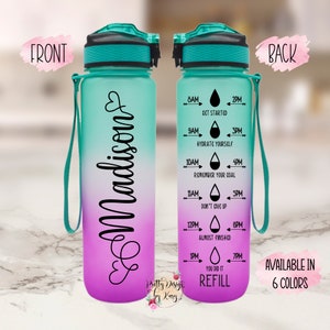 Xsersao Personalized Water Bottles Custom Insulated Water Bottle with Straw  Customized Engraved Spor…See more Xsersao Personalized Water Bottles