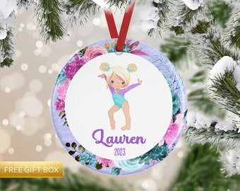 Gymnastics Ornament | Gymnast Ornament | Ballet Ornament | Personalized Girl Gymnastic Ornament | Ballerina Ornament | Gymnast Gift