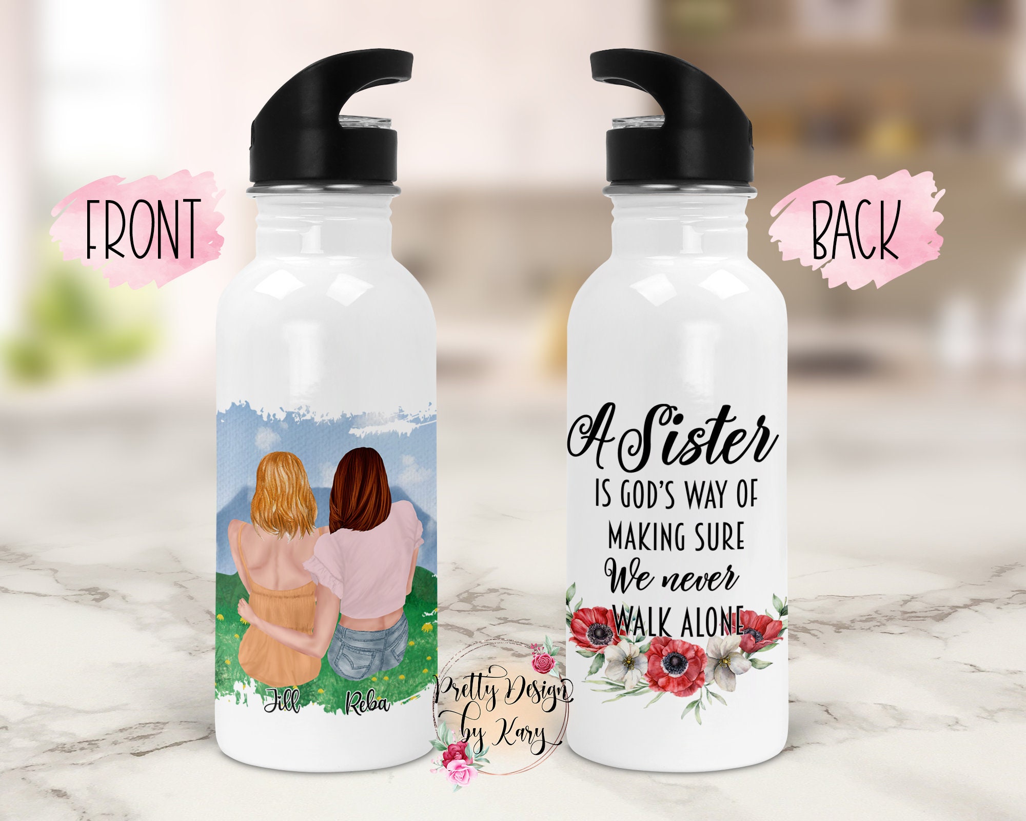 Personalized Sister Gifts, Sister Custom Photo Canvas, Birthday Present for  Sister, A Sister is God's Way of Making Sure We Never Walk Alone - Best