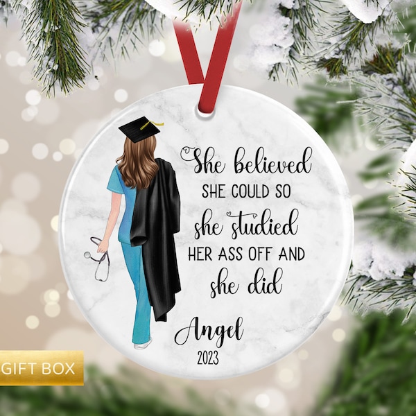 Nurse Ornament, New Nurse Gift, Graduation Ornament, Nurse Graduation Ornament, RN Gift, BSN Gift, Nursing Graduation Gift, Graduation Gift