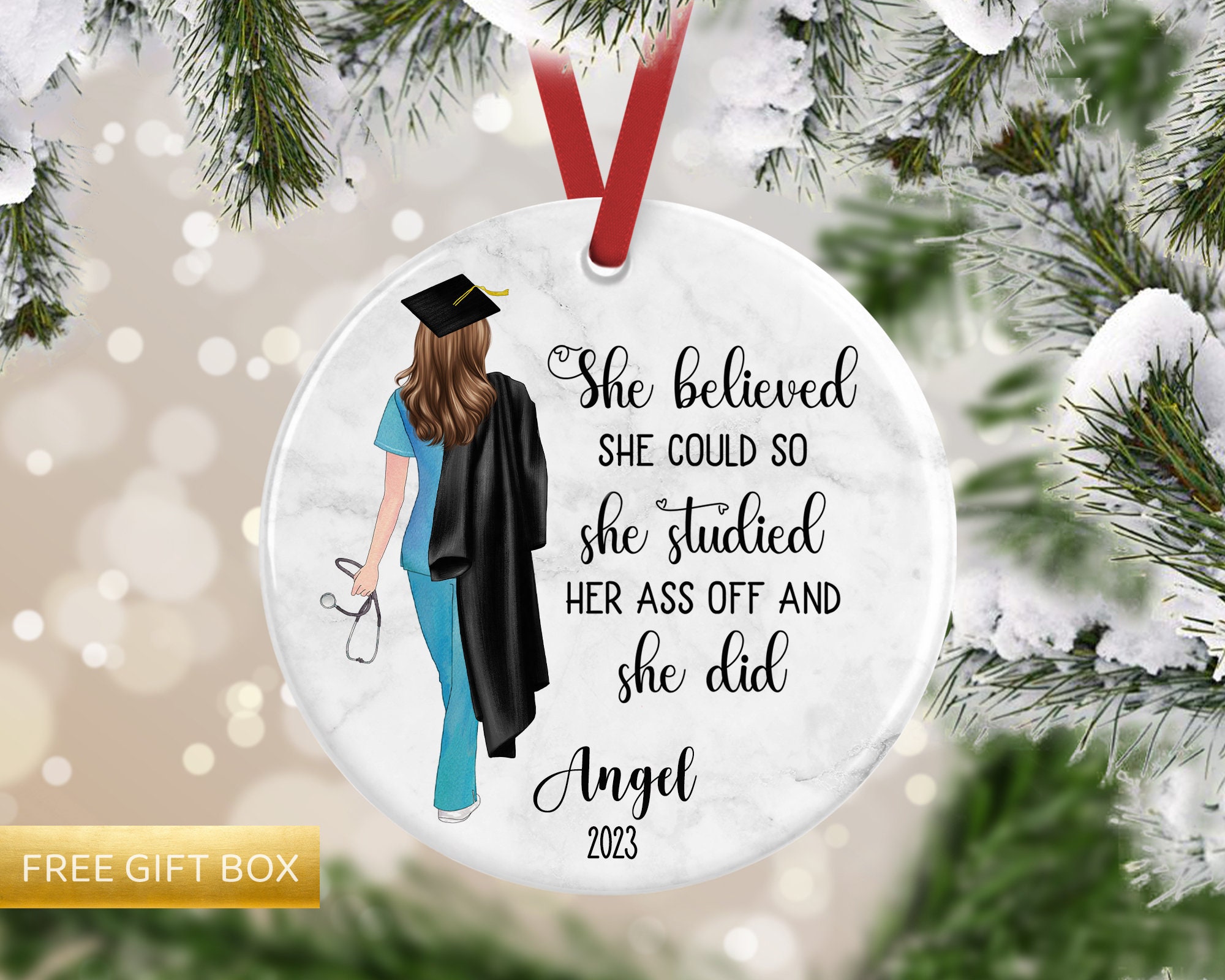 Nurse Ornament, New Nurse Gift, Graduation Ornament, Nurse Graduation Ornament, RN Gift, BSN Gift, Nursing Graduation Gift, Graduation Gift