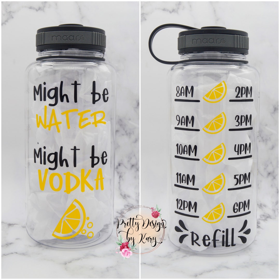 Vodka Water Bottle Track Funny Water Bottle Vodka Gifts Might Be Water