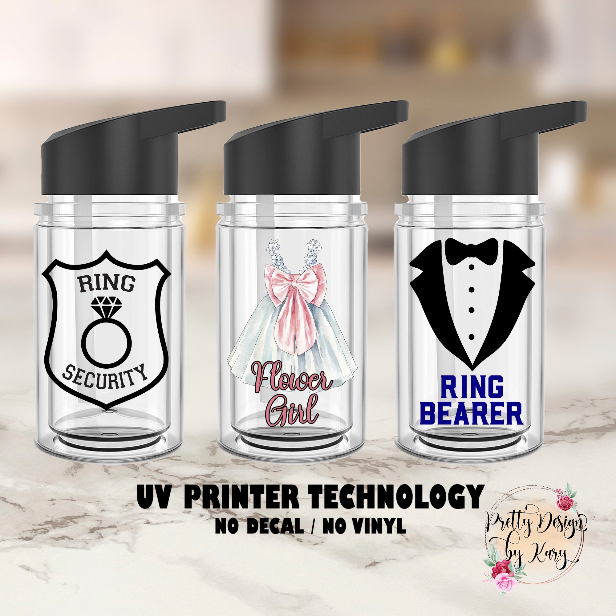 Flower Girl Water Bottle Ring Bearer Water Bottle Ring Security Water Bottle Wedding Party Gift Ring Bearer Gift Ring Security Gift Etsy UK
