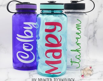 Personalized Water Bottle, Custom Wide Mouth Water Bottle, Custom Tumbler with Straw, Water Bottle with Tracker, Personalise Water Bottle