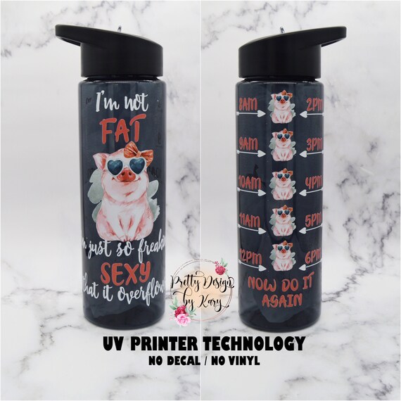 Pig Water Bottle Pig Gifts Funny Water Bottle Etsy