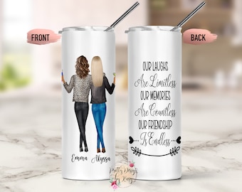 Best Friend Tumbler | Best Friend Gift | Sister Gift | Sister Tumbler | Best Friend Birthday Gifts | Bestie Tumbler | Friendship Gift