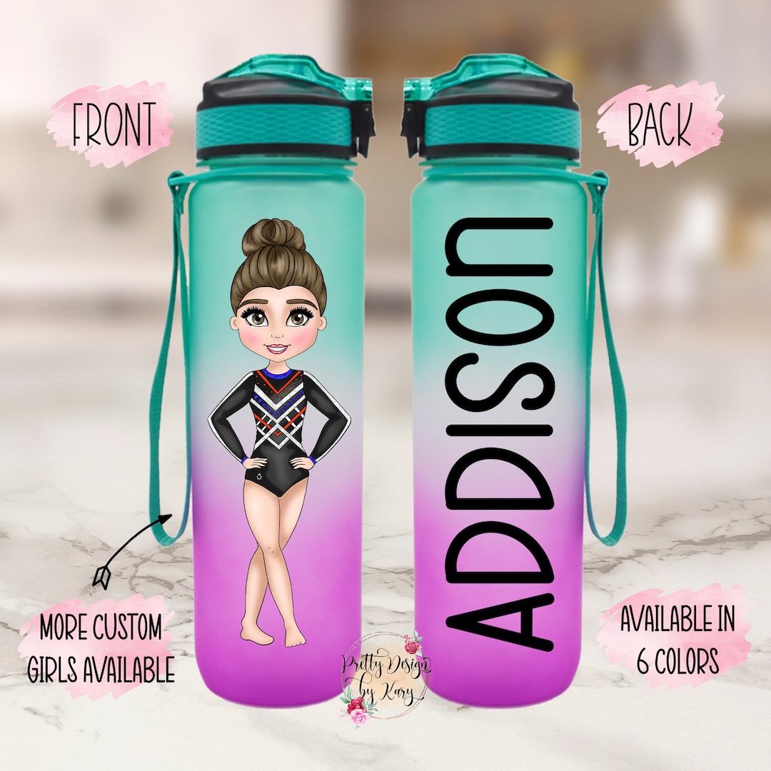 Gymnastics Water Bottle, Gymnastics Gifts, Personalized Water Bottle