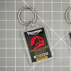 Jurassic World Triumph Scrambler 900 Keychain image 1