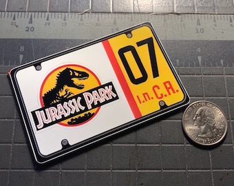 Jurassic Park License Plate Fridge Magnet