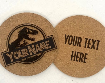 Custom Jurassic Park/World Cork Coaster Set of 6