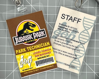 Insignia de identificación de técnico de Jurassic Park [marrón]