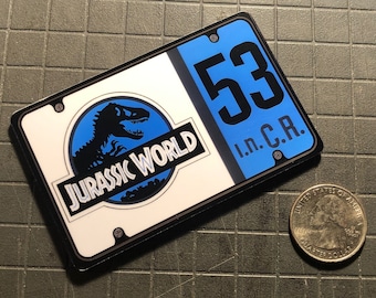 Jurassic World License Plate Fridge Magnet