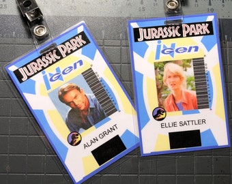 Jurassic Park Alan & Ellie InGen ID Badge Set