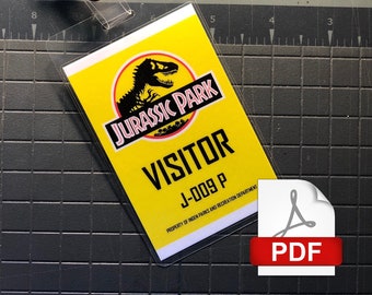 Jurassic Park Visitor ID Badge Set [PDF Digital Download]