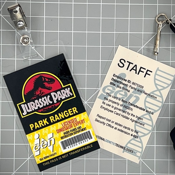 Jurassic Park Ranger ID Badge [Black]